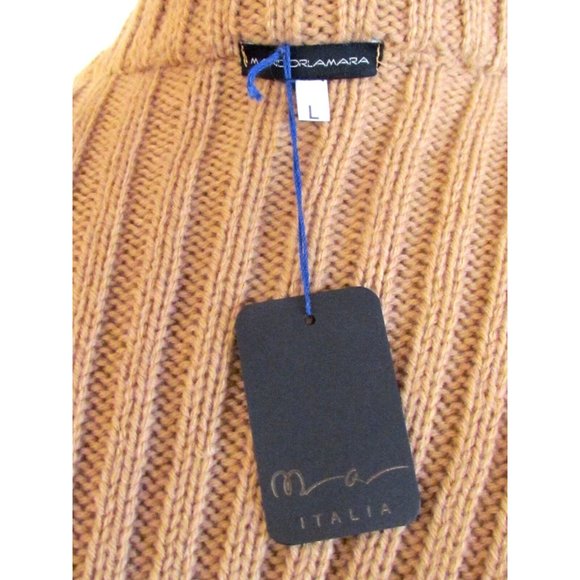 Beige Tan Rabbit Fur Zipper Front Long Sleeve Merino Wool Designer Jacket L/XL - Picture 3 of 11